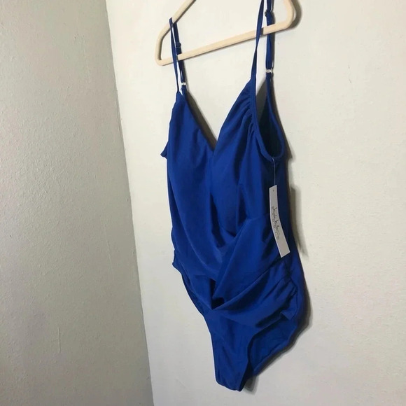 NWT Nicole Miller Criss Cross Swimsuit 2X - Picture 2 of 9